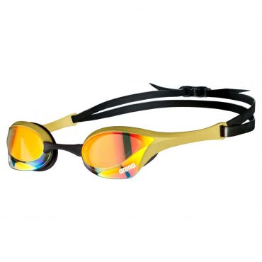Arena Unisex Cobra Ultra Swipe Racing Swim Goggles, Swipe Mirror Lens, Yellow Copper/Gold