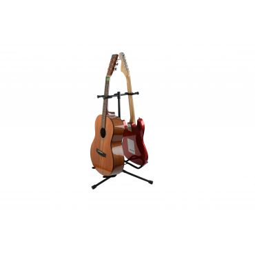 Gator Cases Frameworks Double Guitar Stand with Heavy Duty Tubing and Instrument Finish Friendly Rubber Padding