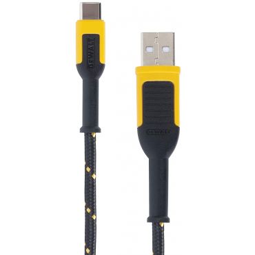 Dewalt 10-ft. USB to Type-C Cable, Black/Yellow