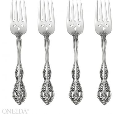 Oneida Michelangelo Salad Forks, Set of 4, Stainless Steel