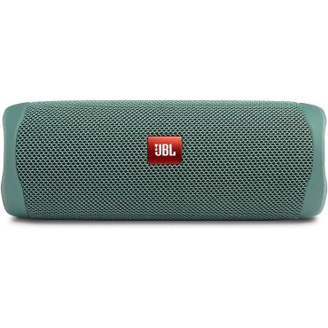 JBL Flip 5 Eco Waterproof Portable Speaker with Bluetooth, Built in Battery, and Microphone, Made from 90% Recycled Plastic, Forest Green