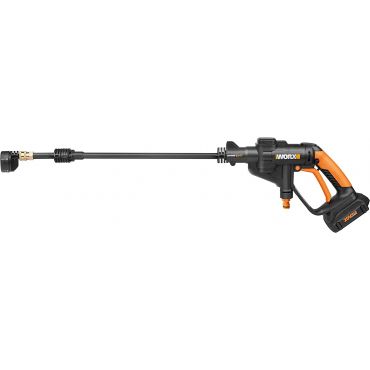 Worx WG629 20-Volt Cordless Hydroshot Portable Power Cleaner with Charger Included, Orange/Black