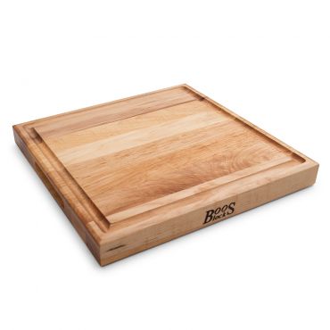 John Boos Block Maple Wood Square Cutting Board With Juice Groove
