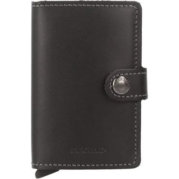 Secrid M-Black Mini Wallet Genuine Leather with RFID Protection, Black