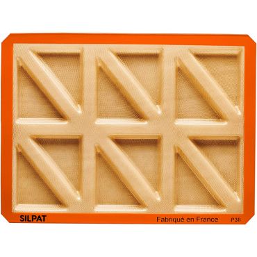 Silpat Perfect Scone Mold, Tan & orange, Size: 11 5/8''x 16''x1''