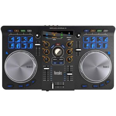 Hercules Universal DJ Bluetooth + USB DJ Controller with Wireless Tablet and Smartphone Integration with full DJ Software DJUCED Included