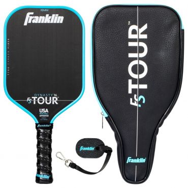 Franklin Sports Pro 16mm FS Tour Series Carbon Fiber Pickleball Paddles, Dynasty Pro Player Paddle, Core Blue