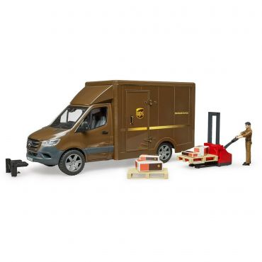 Bruder Toys MB Sprinter UPS Truck with Manually Operated Pallet Jack