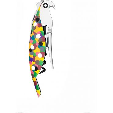 Alessi AAM321 A di Alessi Parrot Sommelier-Style Corkscrew, Multi-Color