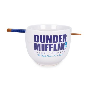 Silver Buffalo The Office Dunder Mifflin 20-Ounce Ramen Bowl and Chopstick Set