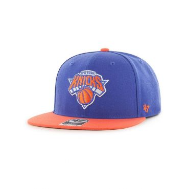 47 Brand Blue/Orange New York Knicks Two-Tone No Shot Captain Snapback Cap