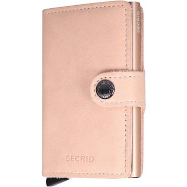 Secrid Mini Wallet Genuine Leather RFID Safe Card, Rose