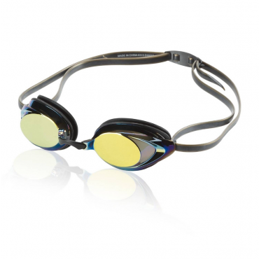 Speedo Vanquisher 2.0 Mirrored Swim Swimming Anti-Fog Racing Goggles, Deep Gold