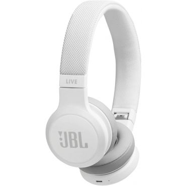 JBL Live 400BT On-Ear Wireless Headphones with Voice Assistant, White