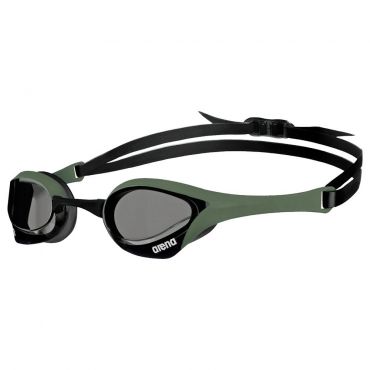 Arena Cobra Ultra Swipe Racing Swim Goggles, Smoke/Army/Black