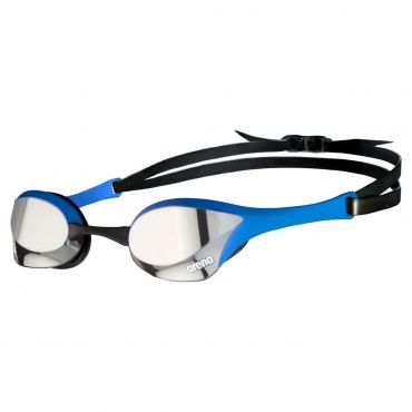 Arena Unisex Cobra Ultra Swipe Racing Swim Goggles, Swipe Mirror Lens, Silver/Blue