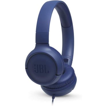 JBL Tune 500 On-Ear Headphone with One-Button Remote/Mic, Blue