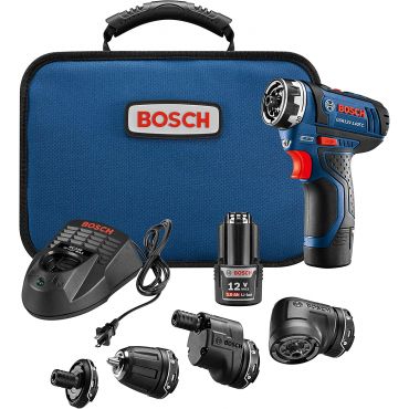 Bosch Power Tools Combo Kit - GSR12V-140FCB22 - 12V Flexiclick 5-In-1 Multi-Head Drill Set