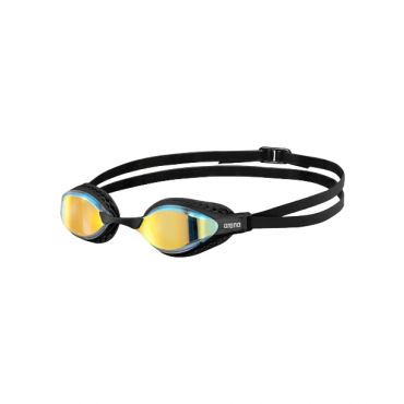 ARENA Unisex Adult Air-Speed Anti-Fog Racing Swim Goggles, Yellow Copper/Black
