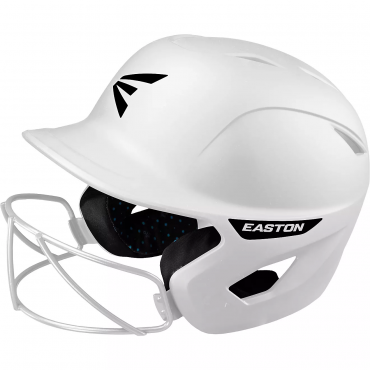 Easton Ghost Fastpitch Softball Batting Helmet with Mask, Matte White, Tball/Small