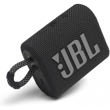 JBL Go 3 Portable Speaker with Bluetooth, Built-in Battery, Waterproof and Dustproof Feature, Black