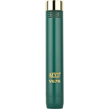 MXL V67N Small Diaphragm Condenser Instrument Microphone, Green/Gold