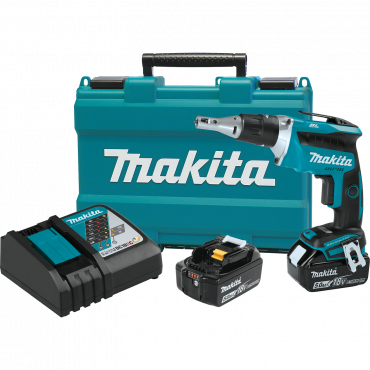 Makita XSF03T 18V LXT Lithium-Ion Brushless Cordless Drywall Screwdriver Kit, 5.0Ah