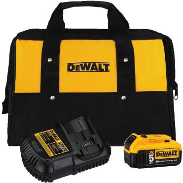 DEWALT DCB205CK 20-Volt MAX 5.0Ah Lithium-Ion Battery and Charger Kit with Bag