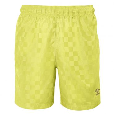 Umbro Men's Checkerboard Shorts, Sunny Lime