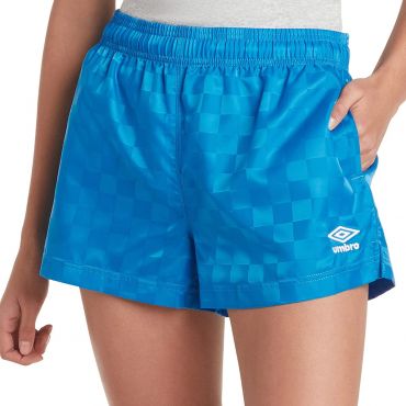 Umbro Women's Checkerboard Shorts, Blue Jewel