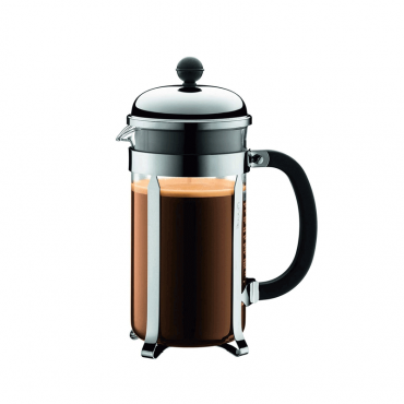 Bodum Chambord 8-Cup French Press Coffee Maker, 1 Liter, 34 Ounce, Chrome