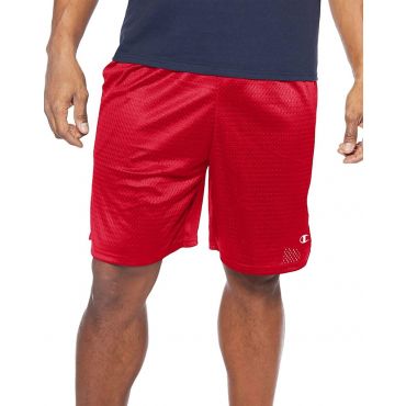 Champion Men's Big and Tall Solid Mesh Shorts, Crimson