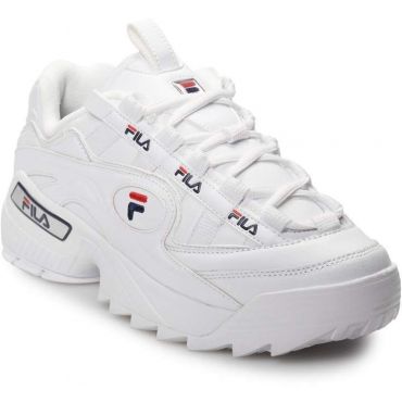 Fila Men's D-Formation Sneakers, Medium, White / Navy / Red