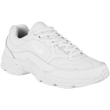Fila Men's Memory Workshift SR Soft Toe Work Shoes, Medium, White / White / White