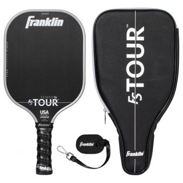 Franklin Sports Pro FS Tour Series Carbon Fiber Pickleball Paddles, Tempo Pro Player Paddle, Gray