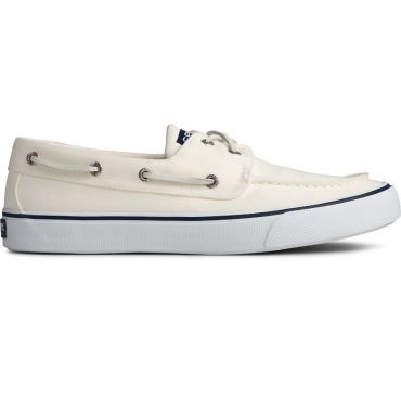 Sperry Men's Bahama II Lace-Up Sneaker, Salt Washed White
