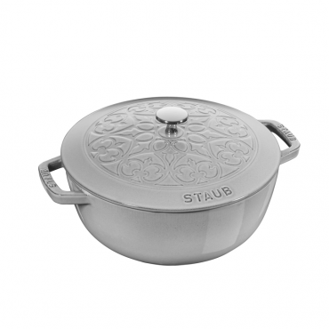 Staub 3.75-Qt Cast Iron Essential French Oven Lilly Lid, Graphite Grey