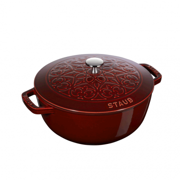 Staub 3.75-Qt Cast Iron Essential French Oven Lilly Lid, Grenadine