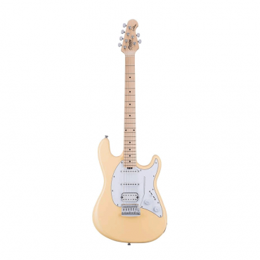 Sterling by Music Man Cutlass HSS 6-String Solid-Body Electric Guitar, Right, Vintage Cream
