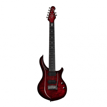 Sterling By Music Man John Petrucci Majesty 7-String Guitar with DiMarzio, Flame Top, Royal Red