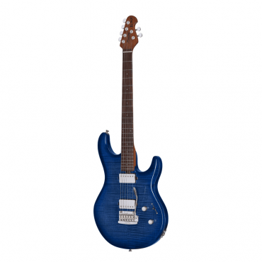Sterling by Music Man Luke Flame Maple Electric Guitar, Blueberry Burst