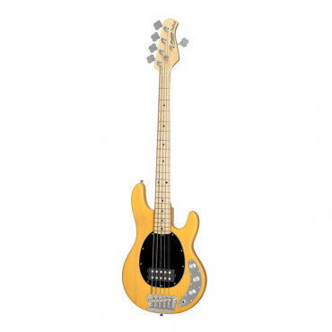 Sterling By Music Man Stingray5 Classic Classic Maple Fingerboard 5-String Electric Bass, Butterscotch