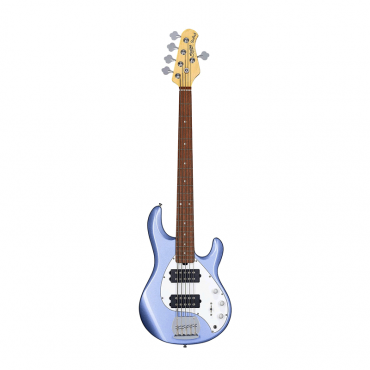 Sterling by Music Man StingRay5 HH 5-String Bass Guitar, Right, Lake Blue Metallic