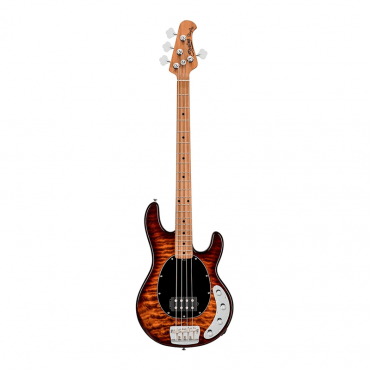Sterling by Music Man StingRay Roasted Maple Neck Quilt Top Bass, Island Burst