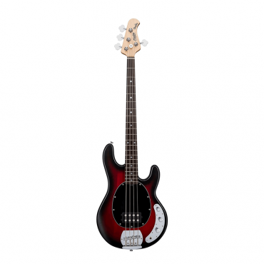 Sterling by Music Man S.U.B. Stingray Rosewood Fingerboard Electric Bass, Ruby Red Burst Satin