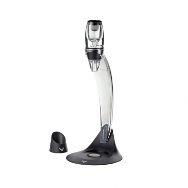 Vinturi AE1071CR14 Deluxe Essential Red Pourer and Decanter Tower Stand, Carbon