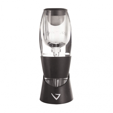 Vinturi V1010 Essential Red Wine Aerator Pourer and Decanter Includes Base Enhanced Flavors with Smoother Finish, Black