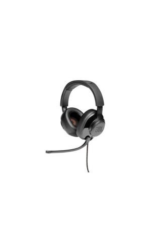 JBL Wired Over-Ear Gaming Headset with JBL Quantum Sound Signature, JBL Quantum Surround, Flip-Up Boom Mic, 3.5MM and USB Type C-A Connections, Black
