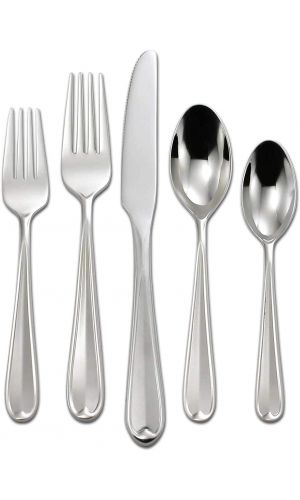 Oneida Dylan 42-Piece Everyday Flatware, Service for 8, Silver