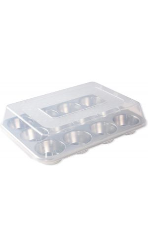 Nordic Ware Naturals 12-Cup Muffin Pan with High-Domed Lid
